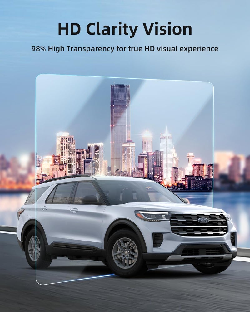 LANGBEAN Screen Protector for 2025 Ford Explorer (Active/ST-Line/ST/Platinum), 13.2 Inch Matte Anti-Glare Infotainment Touchscreen, 9H Tempered Glass 2025 Explorer Accessories HD/Anti-Fingerprint - Image 4